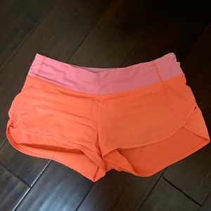 Neon Peach Lulu Shorts